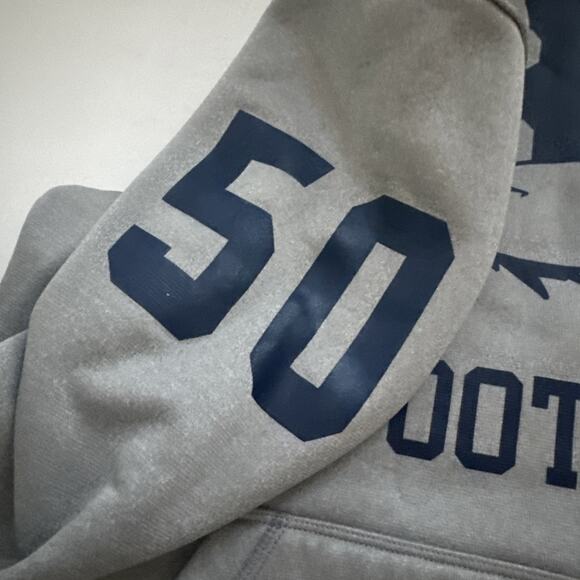 BC Under Armour Hooded Sweatshirt Mens XL Gray Football Eagles Hoodie - Picture 3 of 8